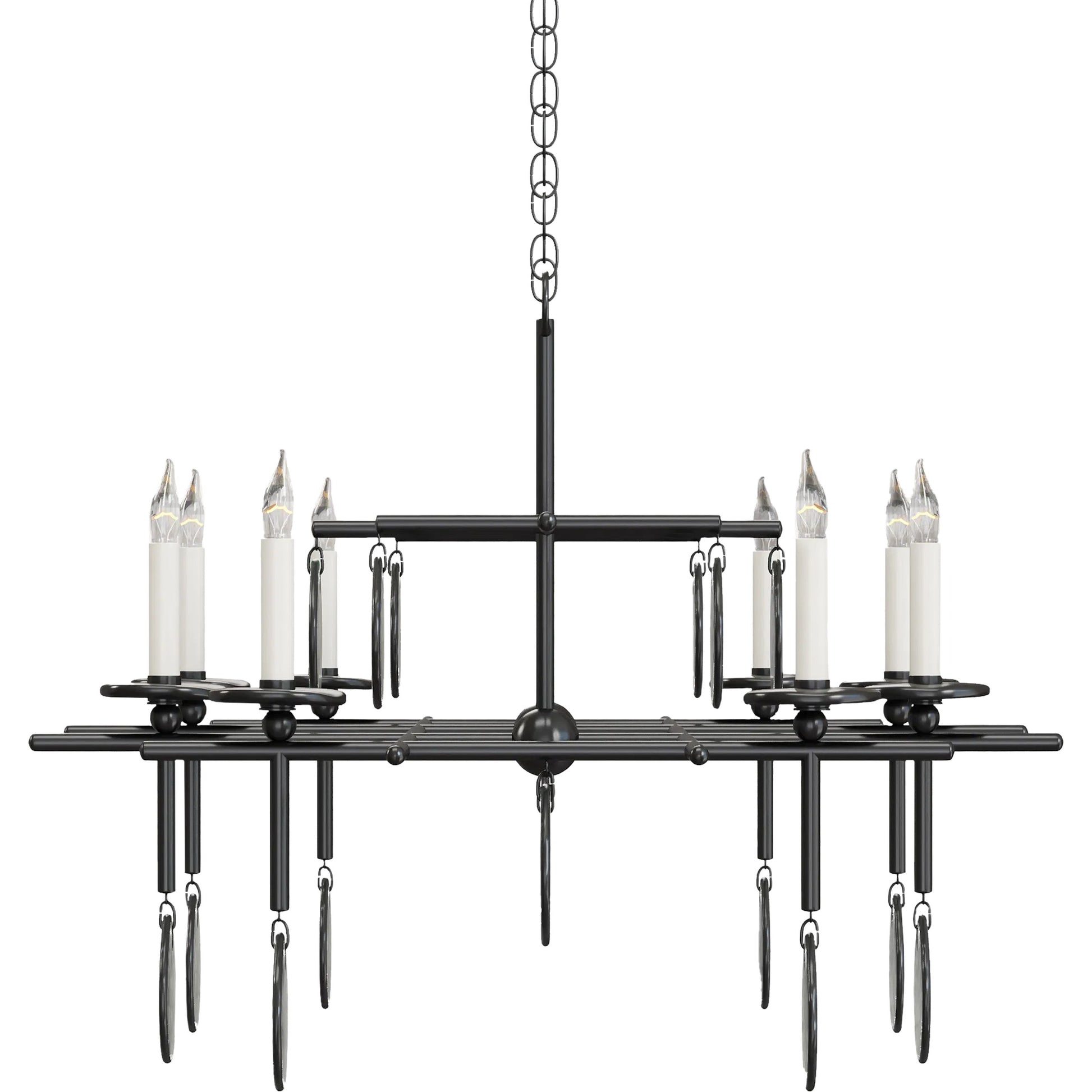 Sethos Rectangular Chandelier by Currey and Company. Made from unique in a modern style.