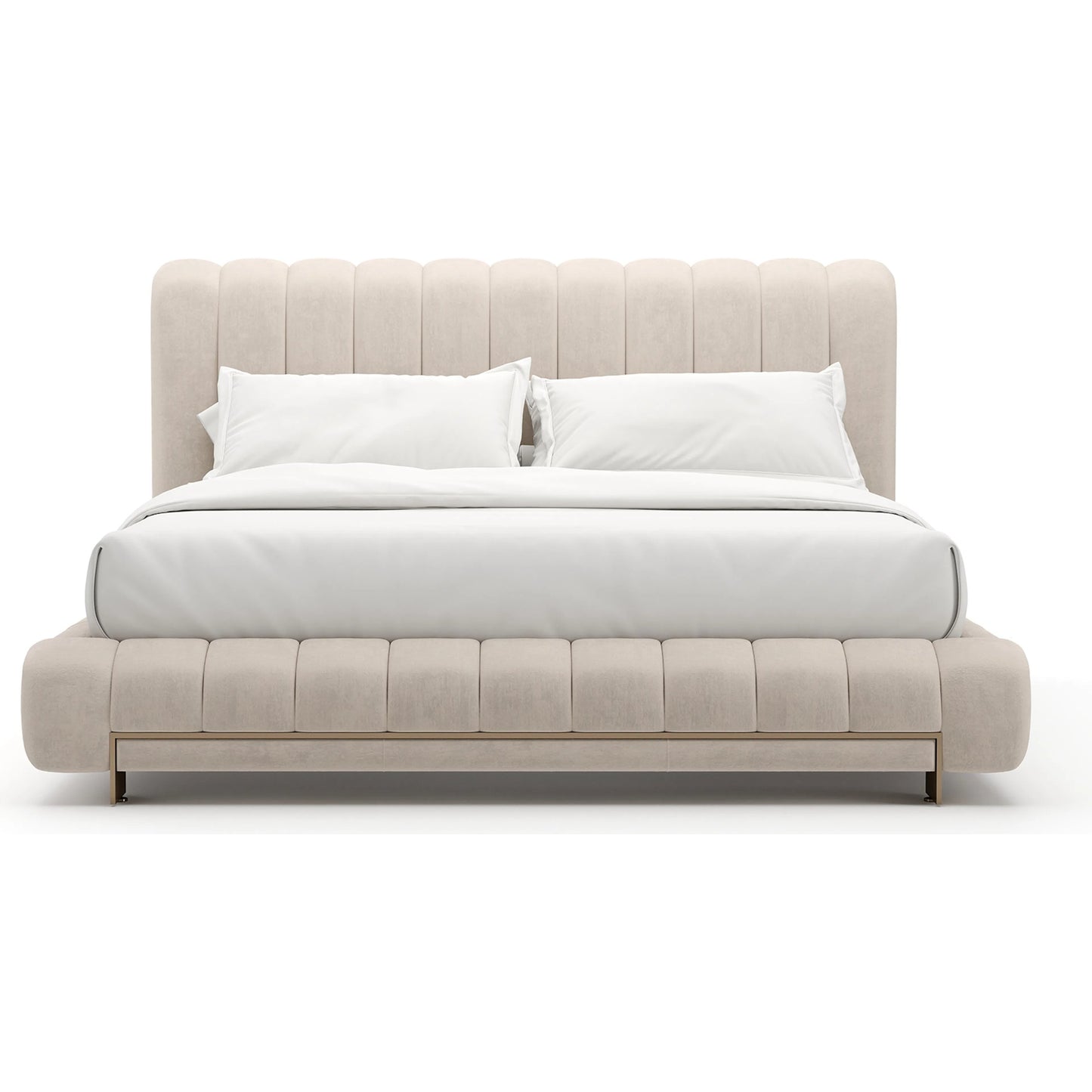 005 SI-2462342 | Additional Silo | Well Balanced Bed Ecru by Caracole in ecru and whisper of gold. Made from metal in a transitional style.