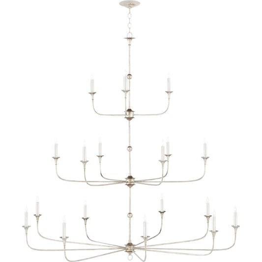 Nottaway Grande Chandelier by Currey and Company. Made from wrought iron in a traditional style.