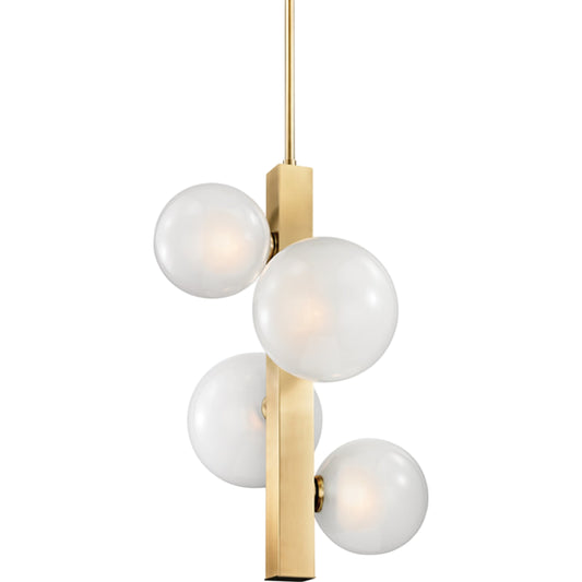 Hinsdale Pendant by Hudson Valley in aged brass. Made from brass in a modern style.