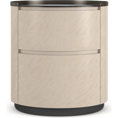 Muse Nightstand by Caracole in nebulous, dark chocolate, deep bronze. Made from unique in a transitional style.
