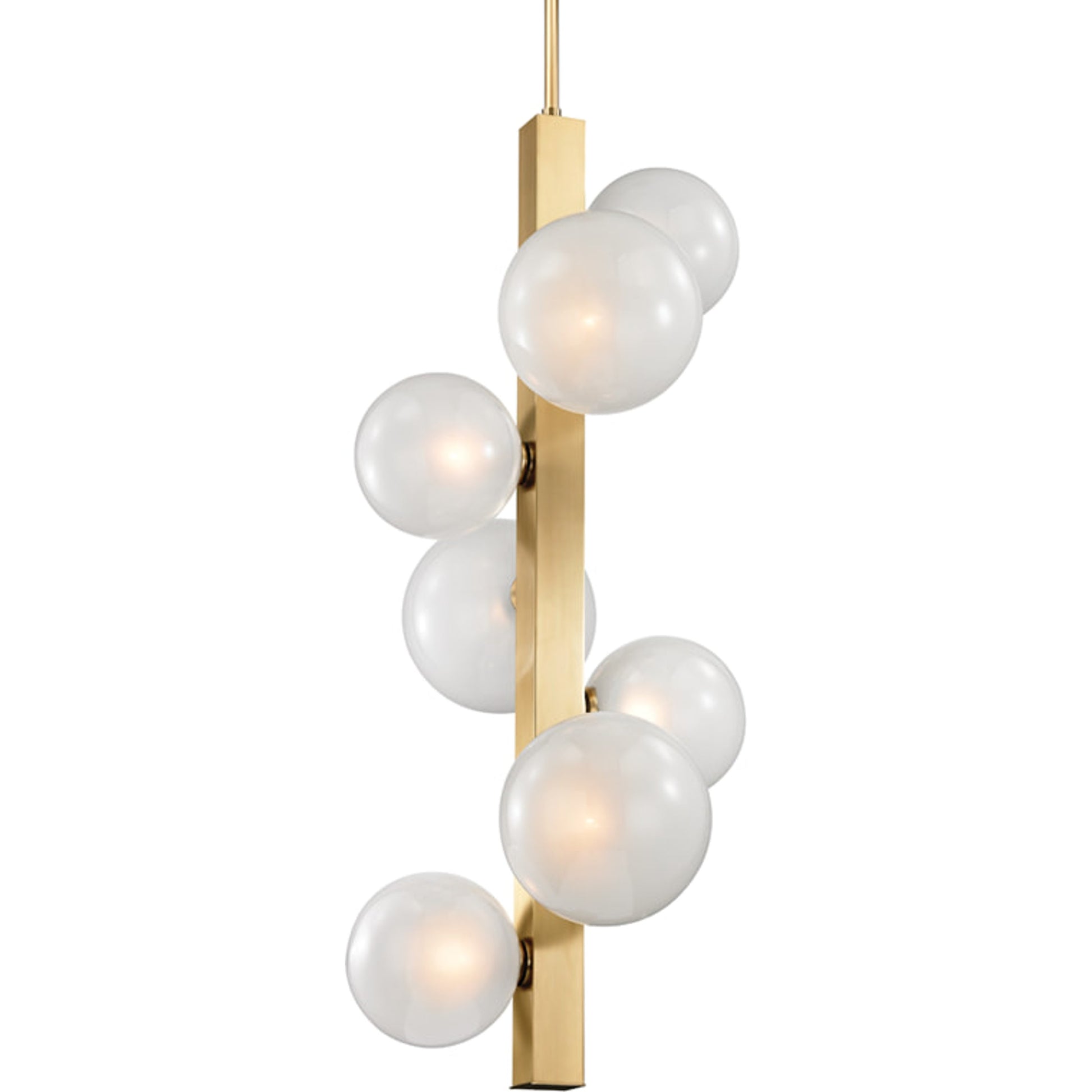Hinsdale Pendant by Hudson Valley in aged brass. Made from brass in a modern style.