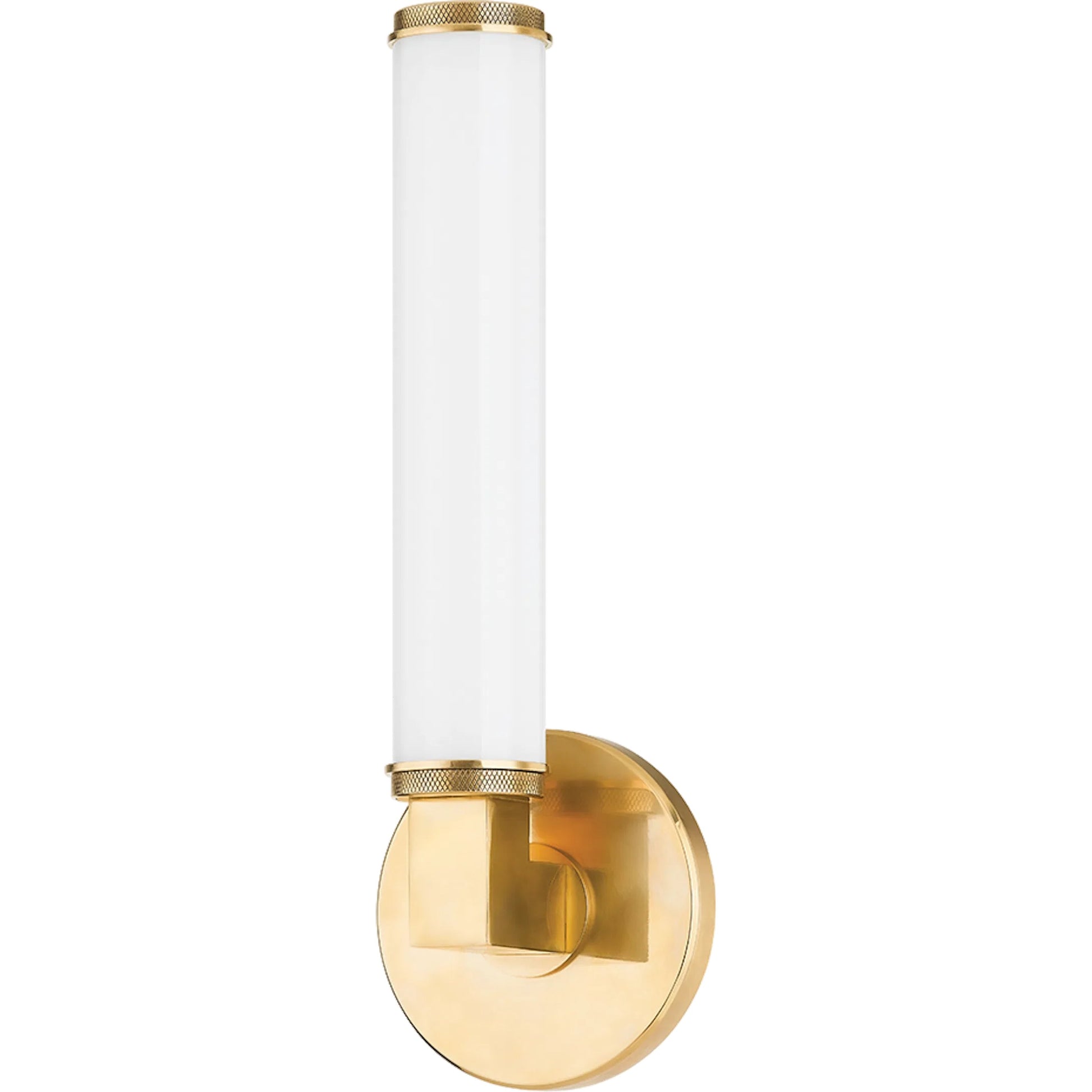 Cromwell 1 Light Wall Sconce by Hudson Valley. Made from brass in a modern style.