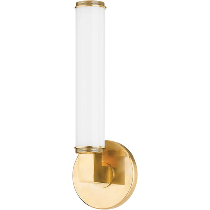 Cromwell 1 Light Wall Sconce by Hudson Valley. Made from brass in a modern style.