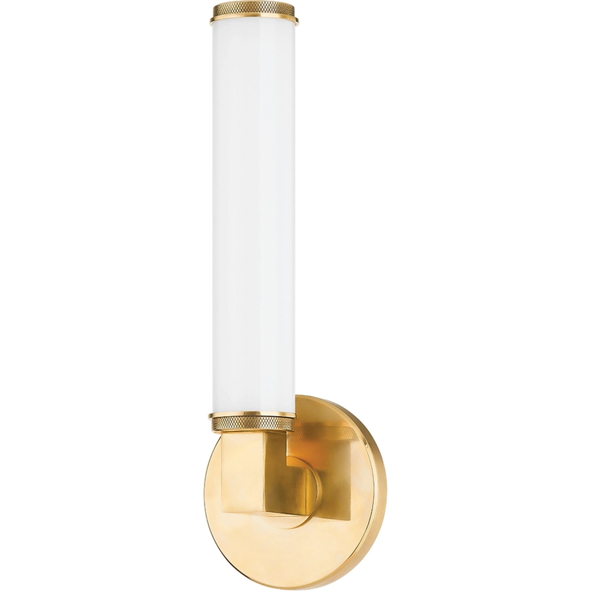 Cromwell 1 Light Wall Sconce by Hudson Valley. Made from brass in a modern style.