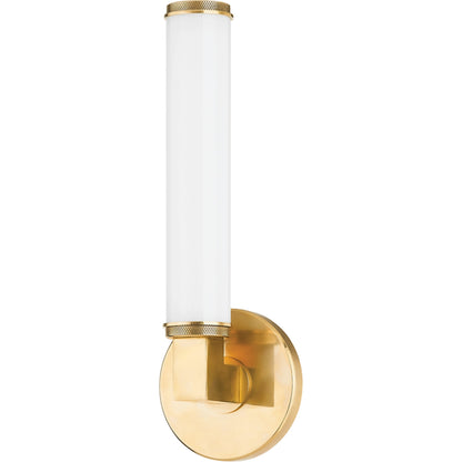 Cromwell 1 Light Wall Sconce by Hudson Valley. Made from brass in a modern style.