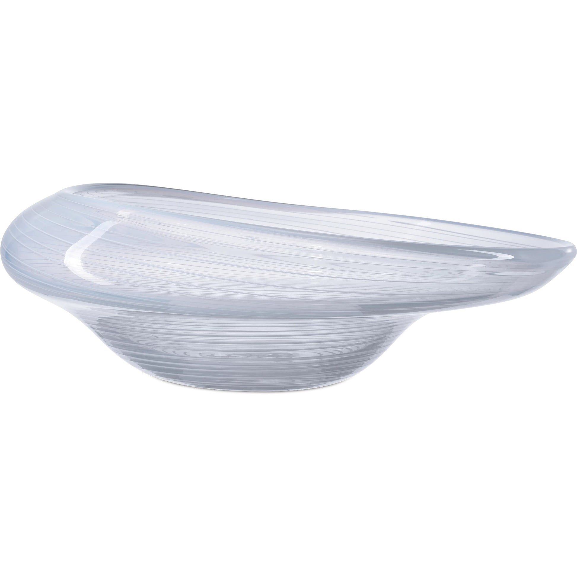 Bonaventure Bowl by Currey and Company in gray and white, clear. Made from glass in a modern style.