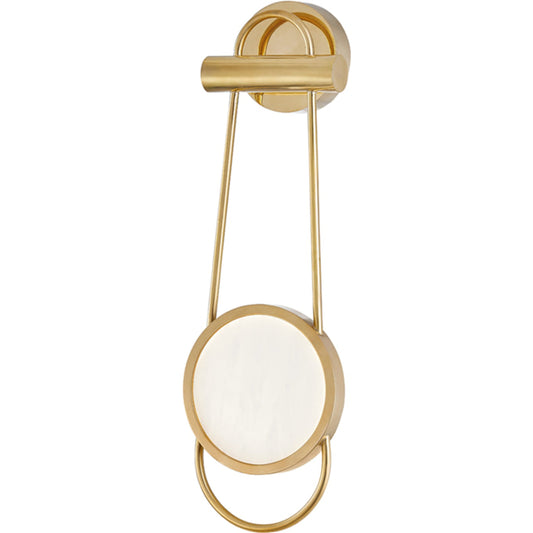 Valeri Wall Sconce by Hudson Valley in aged brass. Made from brass in a modern style.
