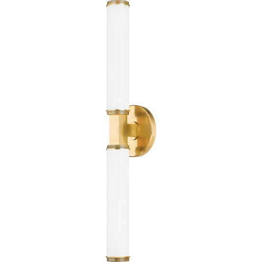 Cromwell 2 Light Wall Sconce by Hudson Valley. Made from brass in a modern style.