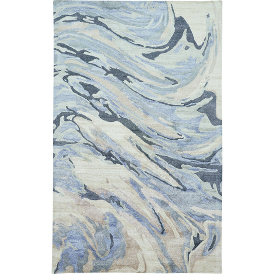 Dryden Transitional Rug - 8790F by Feizy in blue, gray, taupe. Made from viscose, wool in a unique style.
