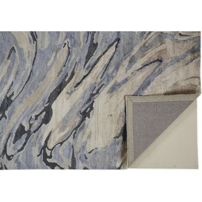 Dryden Transitional Rug - 8790F by Feizy in blue, gray, taupe. Made from viscose, wool in a unique style.