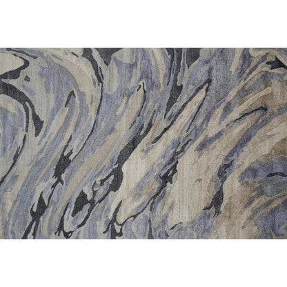 Dryden Transitional Rug - 8790F by Feizy in blue, gray, taupe. Made from viscose, wool in a unique style.