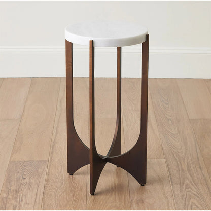 Tempest Table by Global Views in bronze and marble. Made from unique in a unique style.