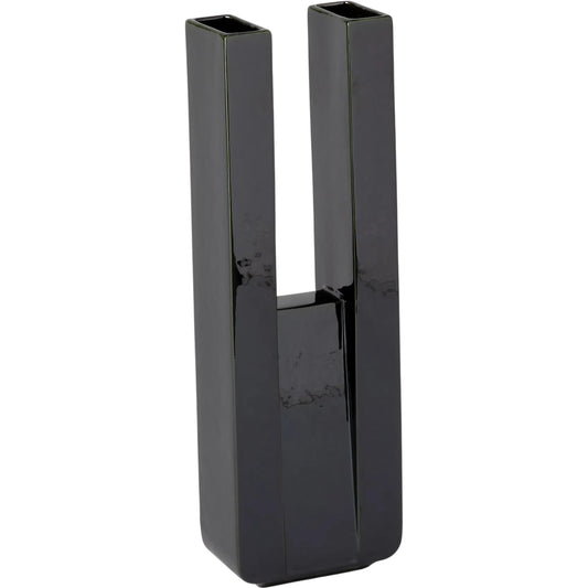 Metropolis Vase by Global Views in dark green. Made from unique in a modern style.