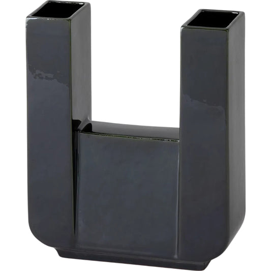 Metropolis Vase by Global Views in dark green. Made from unique in a modern style.