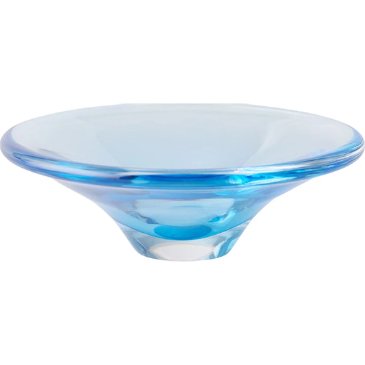 Cobalt Glass Dish by Global Views in cobalt. Made from art glass in a coastal style.