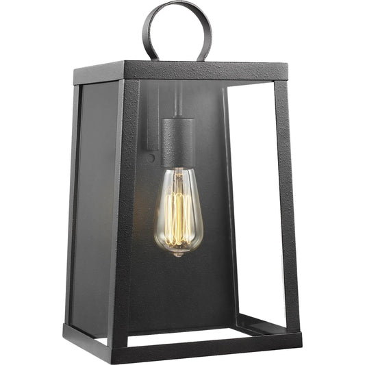 Marinus Large One Light Outdoor Wall Lantern by Visual Comfort & Co. in black. Made from aluminum in a unique style.