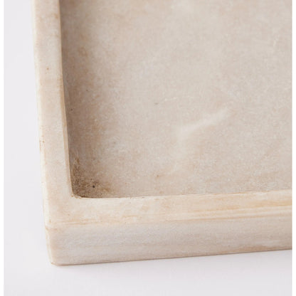 Marble Tray by Global Views in antiqued white. Made from lime stone stained marble in a eclectic & global style.