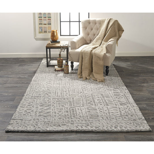 Colton Rug - 8793F by Feizy in gray, silver. Made from polyester in a unique style.