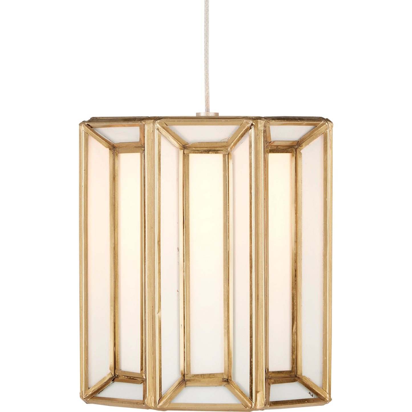 003 SI-1894269 | Closeup | Daze Rectangular 15-LIGHT Multi-Drop Pendant by Currey and Company in antique brass, white, painted silver. Made from frosted glass in a modern style.