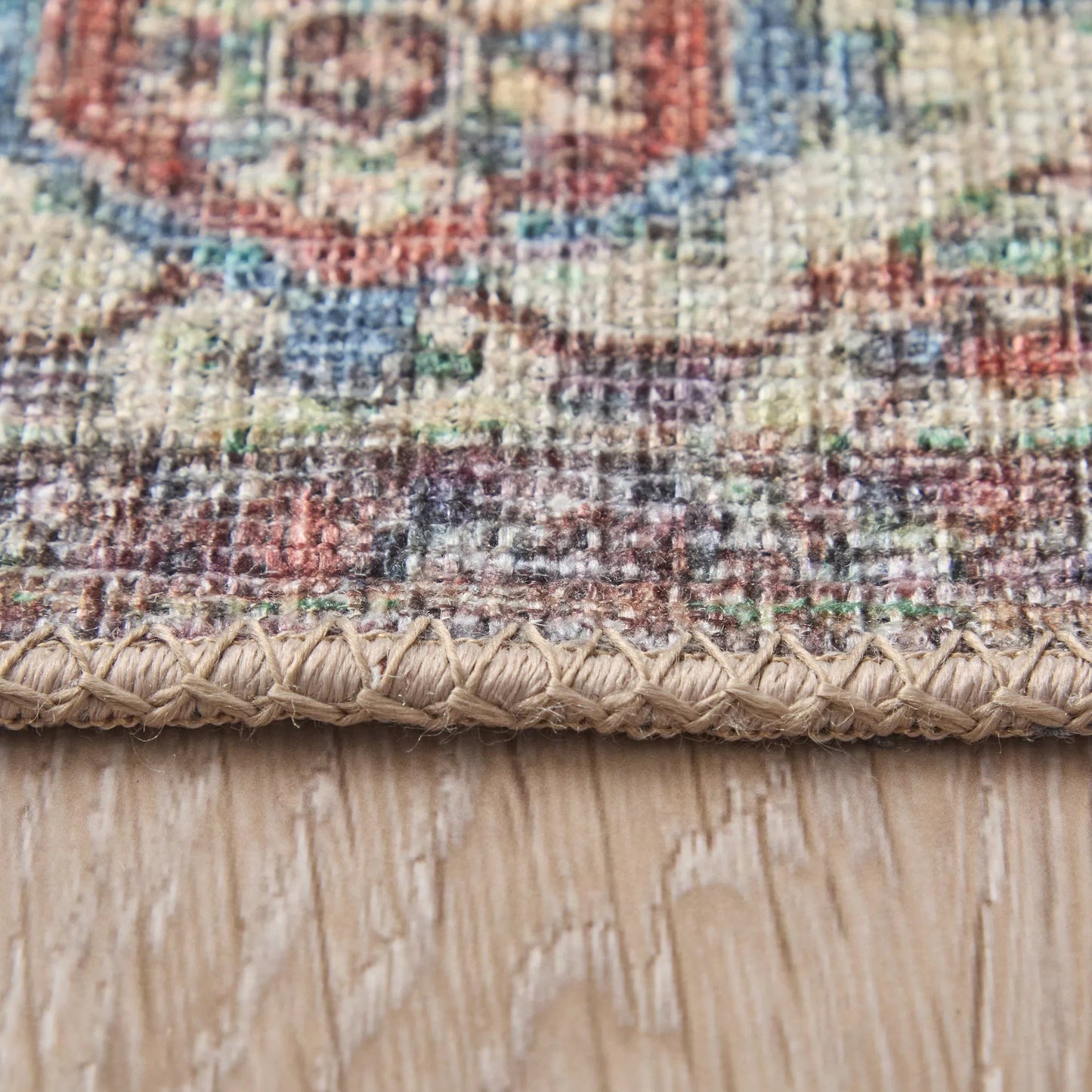 018 SI-1752769,SI-1752770 | Closeup | Percy Transitional Rug - 39AHF by Feizy in blue, red, ivory. Made from polyester in a unique style.