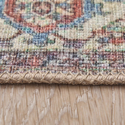 Percy Transitional Rug - 39AHF by Feizy in blue, red, ivory. Made from polyester in a unique style.