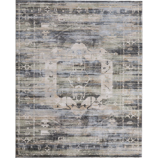 Augustine Traditional AUG39U0F Rug by Feizy in green, blue, ivory. Made from polypropylene, polyester in a unique style.