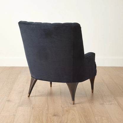 Duncan Chair by Global Views. Made from rubberwood, wood, fabric, 100% cotton velvet made in usa, double rub: 50, 000 in a transitional style.