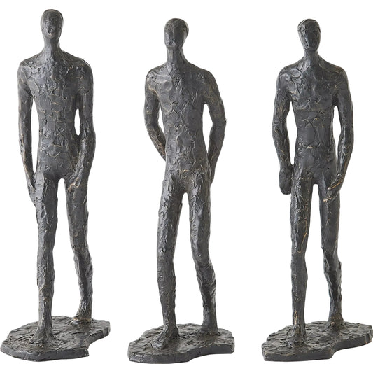 Pondering Sculptures (Set of 3) by Global Views in bronze. Made from unique in a unique style.