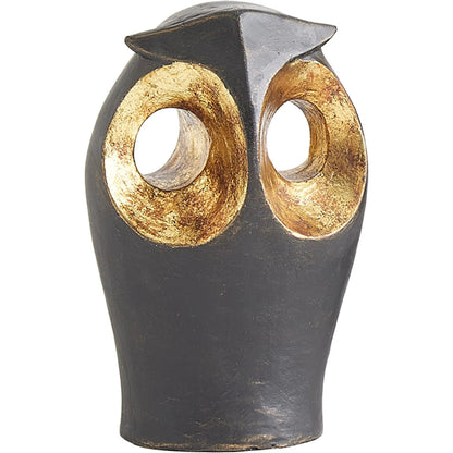 Gold Leafed Owl by Global Views in gold and bronze. Made from unique in a modern style.