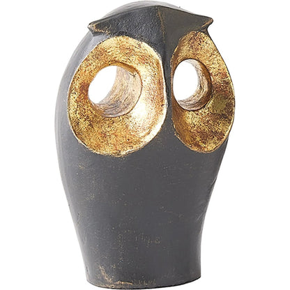 Gold Leafed Owl by Global Views in gold and bronze. Made from unique in a modern style.