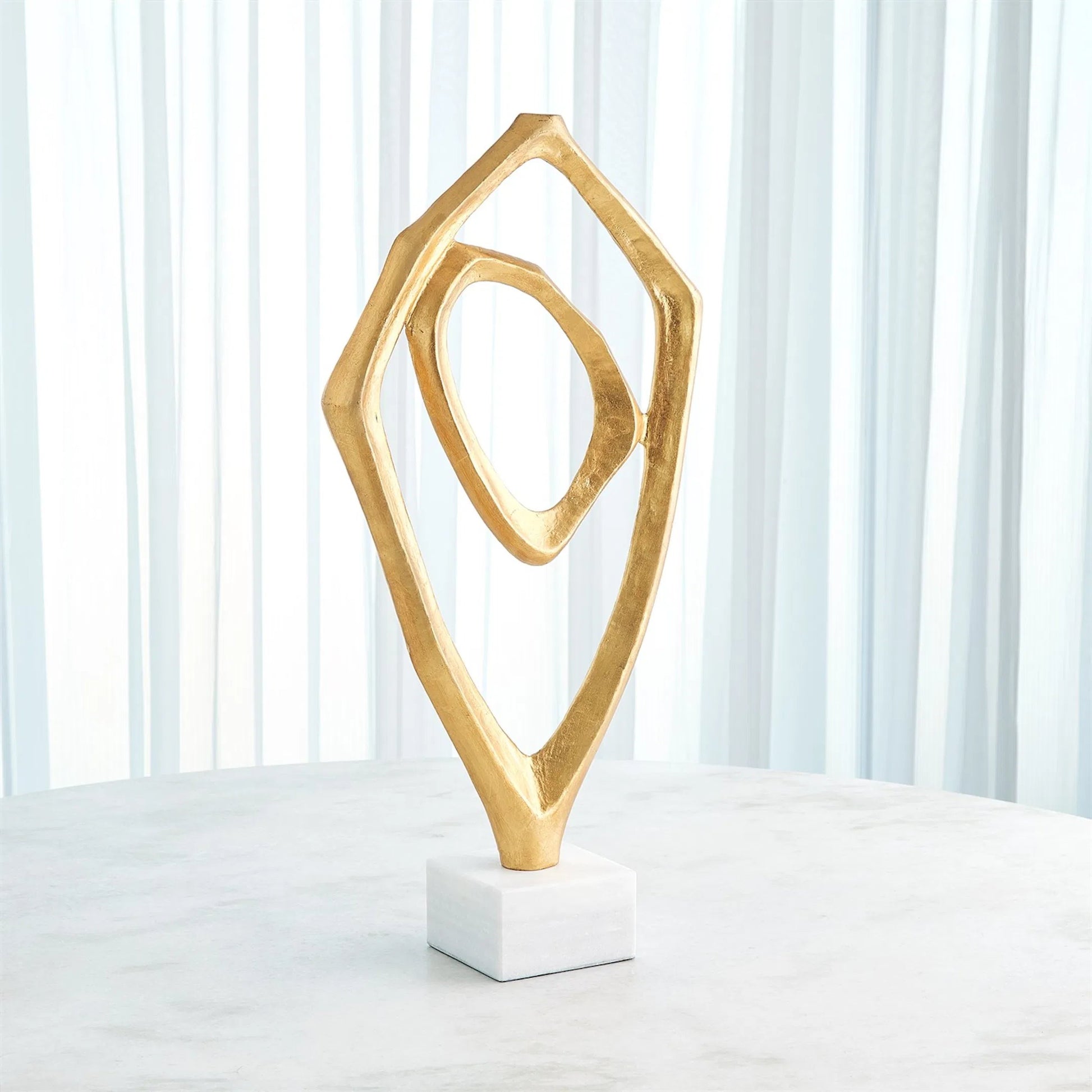Interplay Sculpture by Global Views in marble. Made from unique in a modern style.