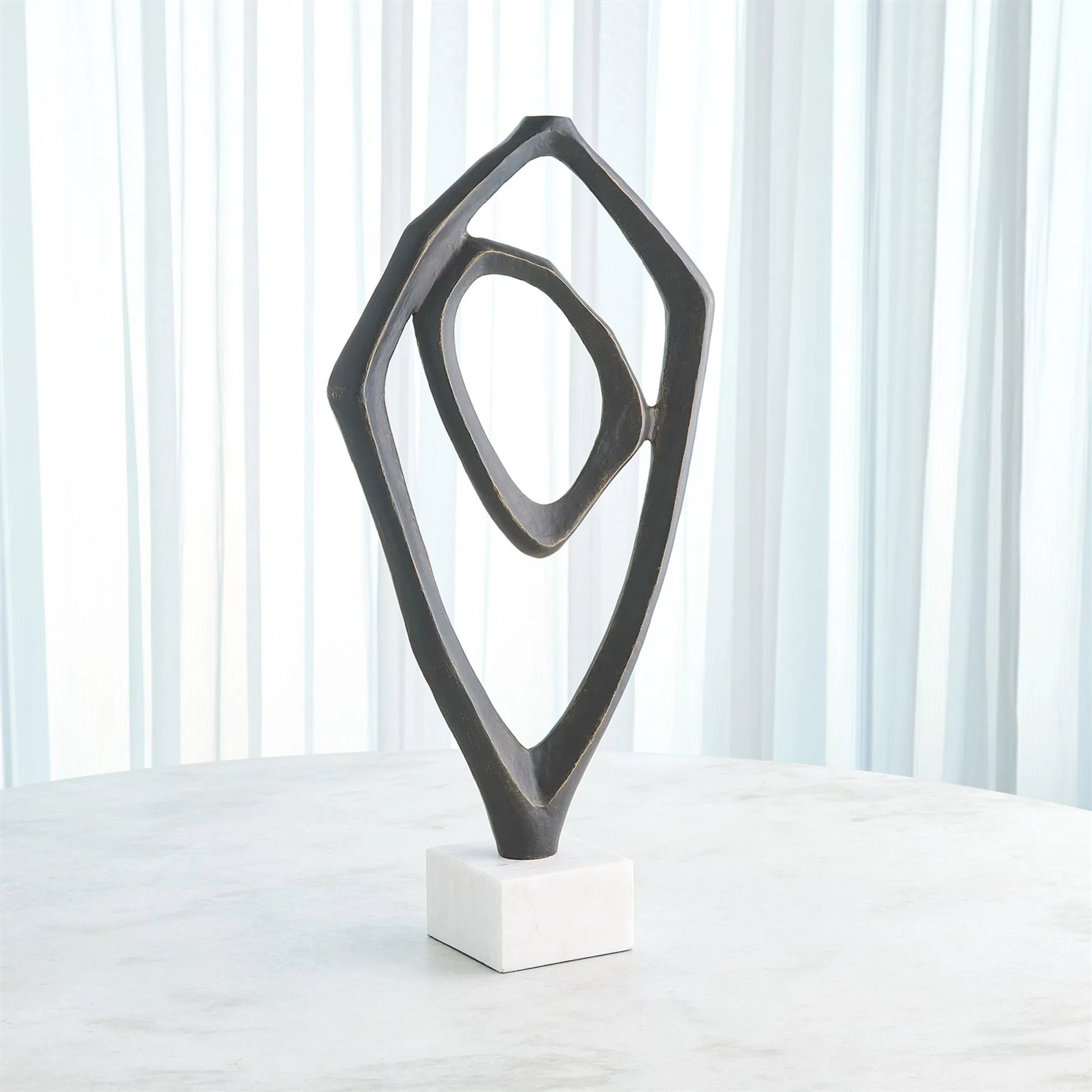 Interplay Sculpture by Global Views in marble. Made from unique in a modern style.