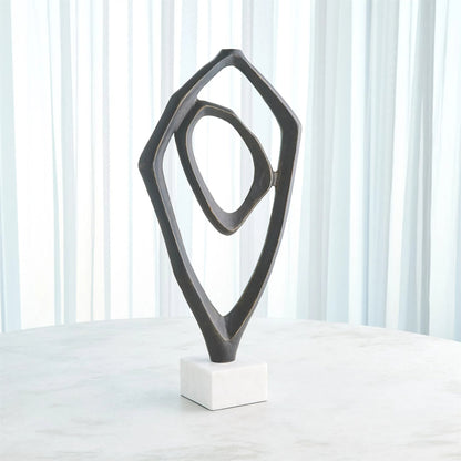 Interplay Sculpture by Global Views in marble. Made from unique in a modern style.