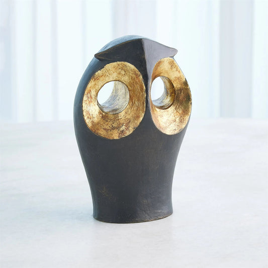 Gold Leafed Owl by Global Views in gold and bronze. Made from unique in a modern style.