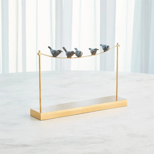 Birds on a Wire by Global Views in bronze. Made from unique in a unique style.
