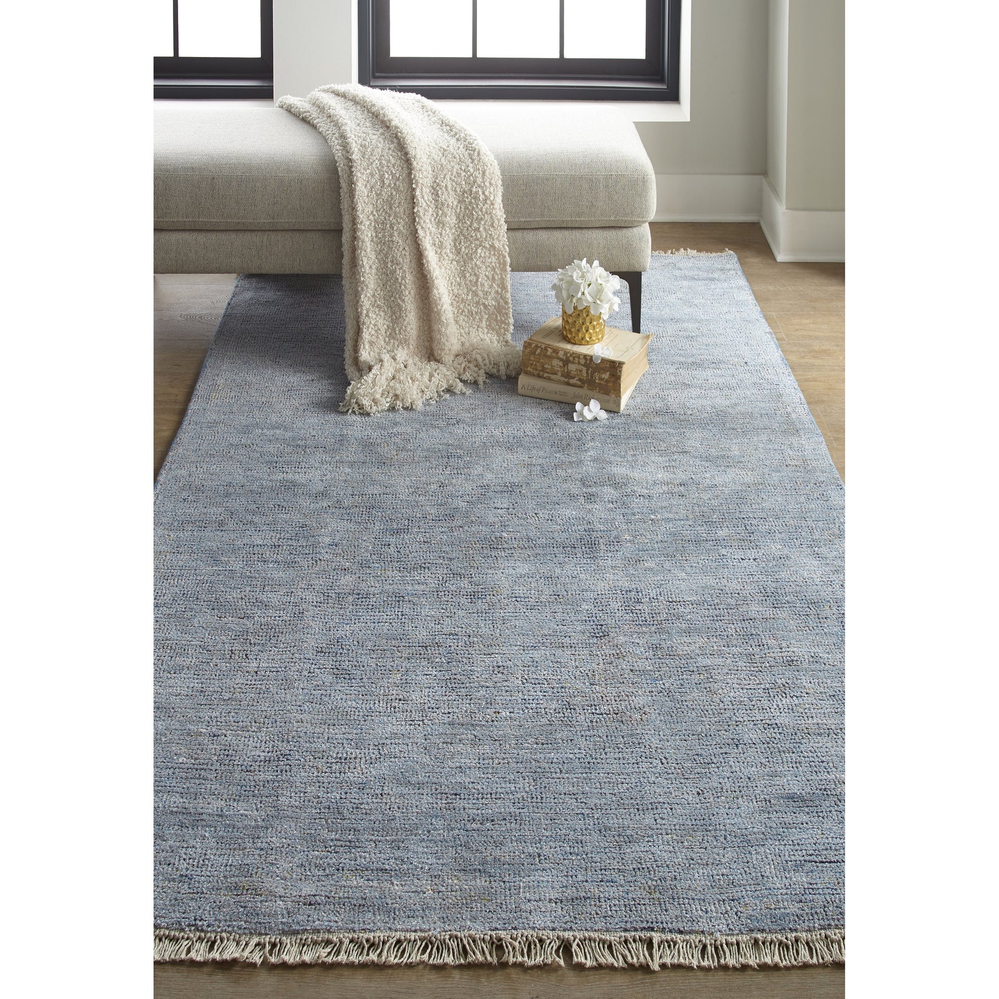 Caldwell Transitional Rug - 8804F by Feizy in blue, ivory. Made from wool, viscose in a unique style.