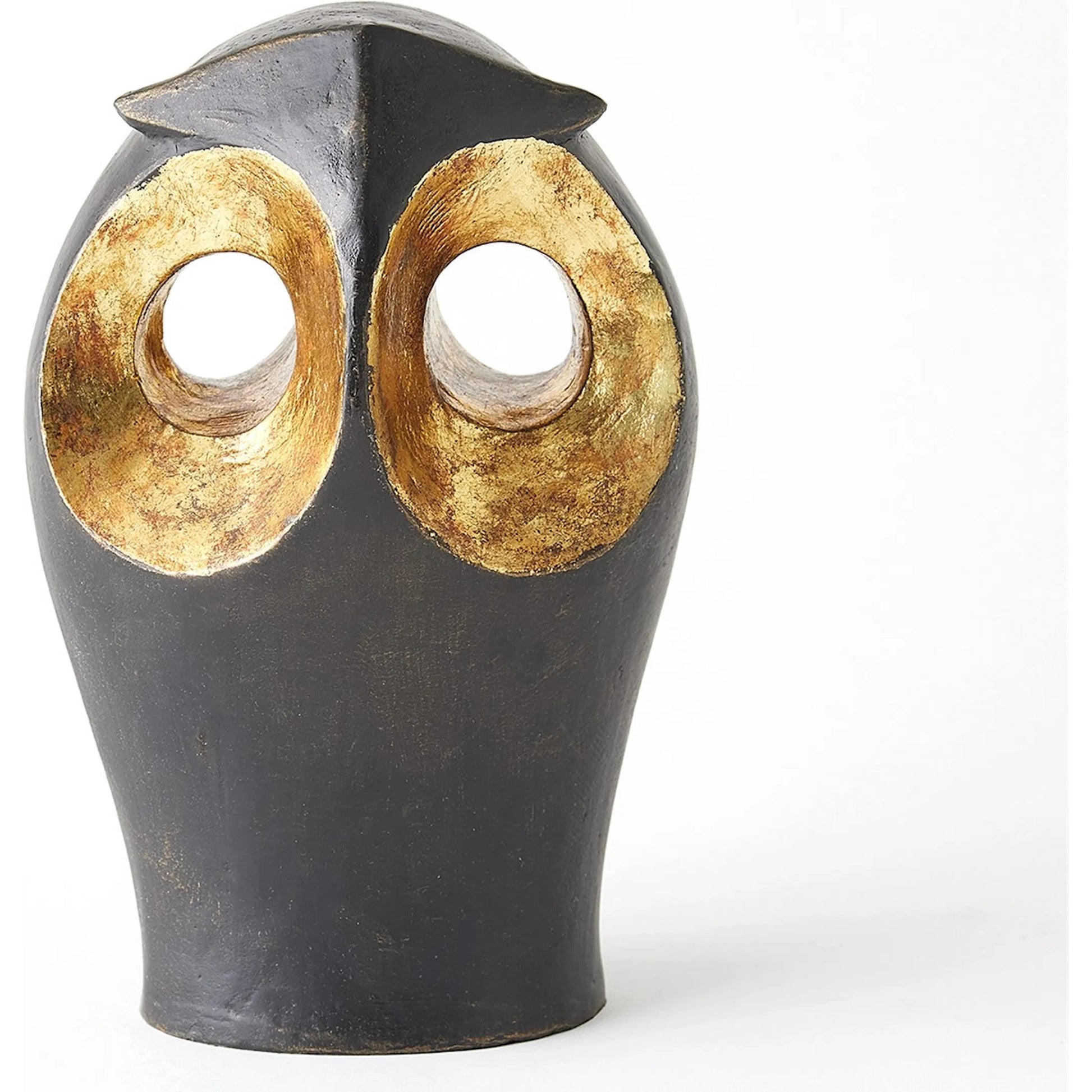 Gold Leafed Owl by Global Views in gold and bronze. Made from unique in a modern style.