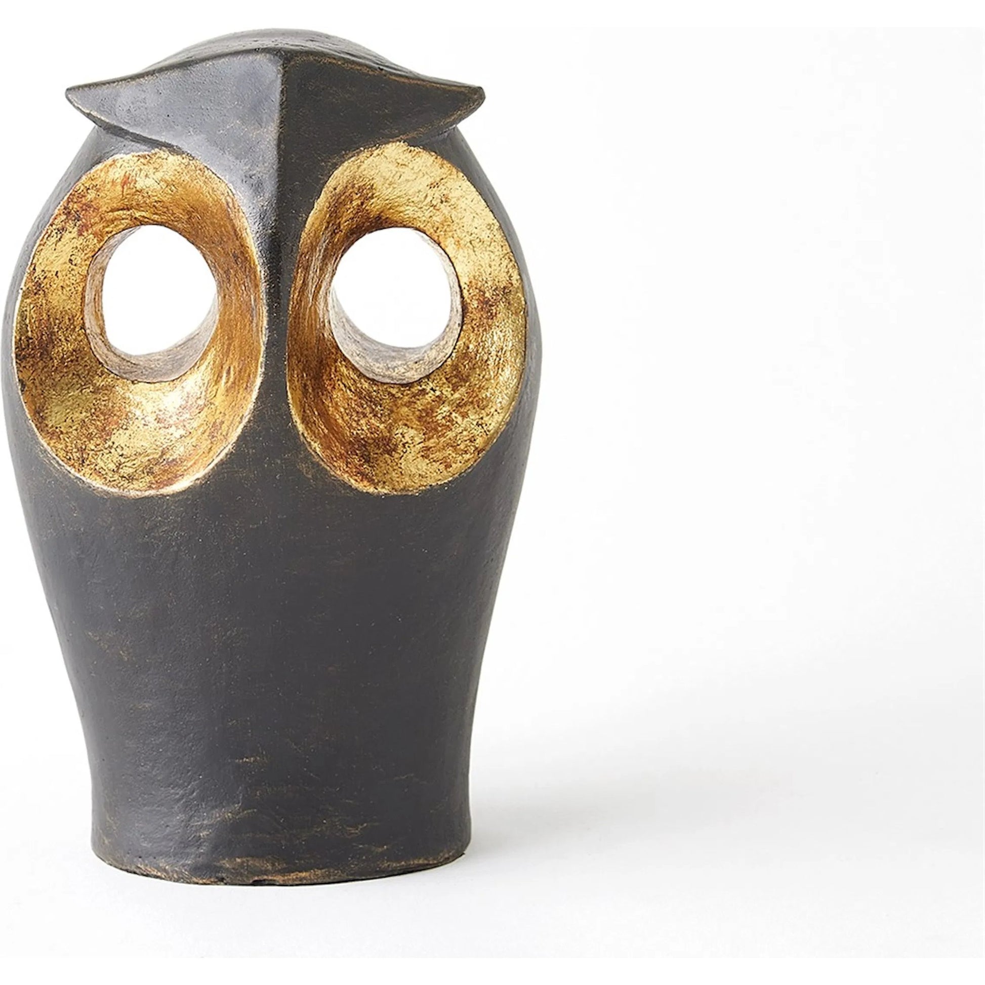 Gold Leafed Owl by Global Views in gold and bronze. Made from unique in a modern style.