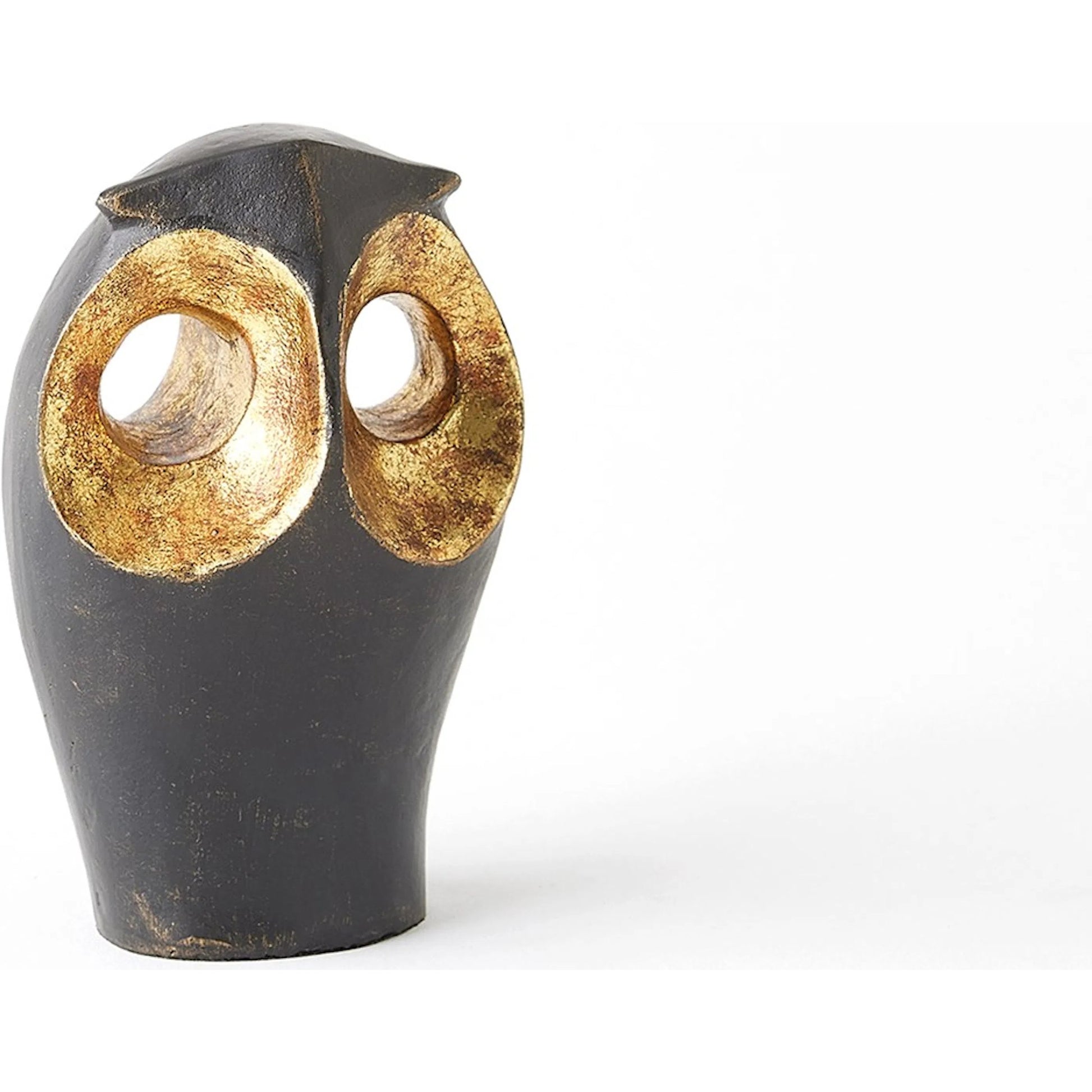 Gold Leafed Owl by Global Views in gold and bronze. Made from unique in a modern style.