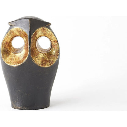 Gold Leafed Owl by Global Views in gold and bronze. Made from unique in a modern style.