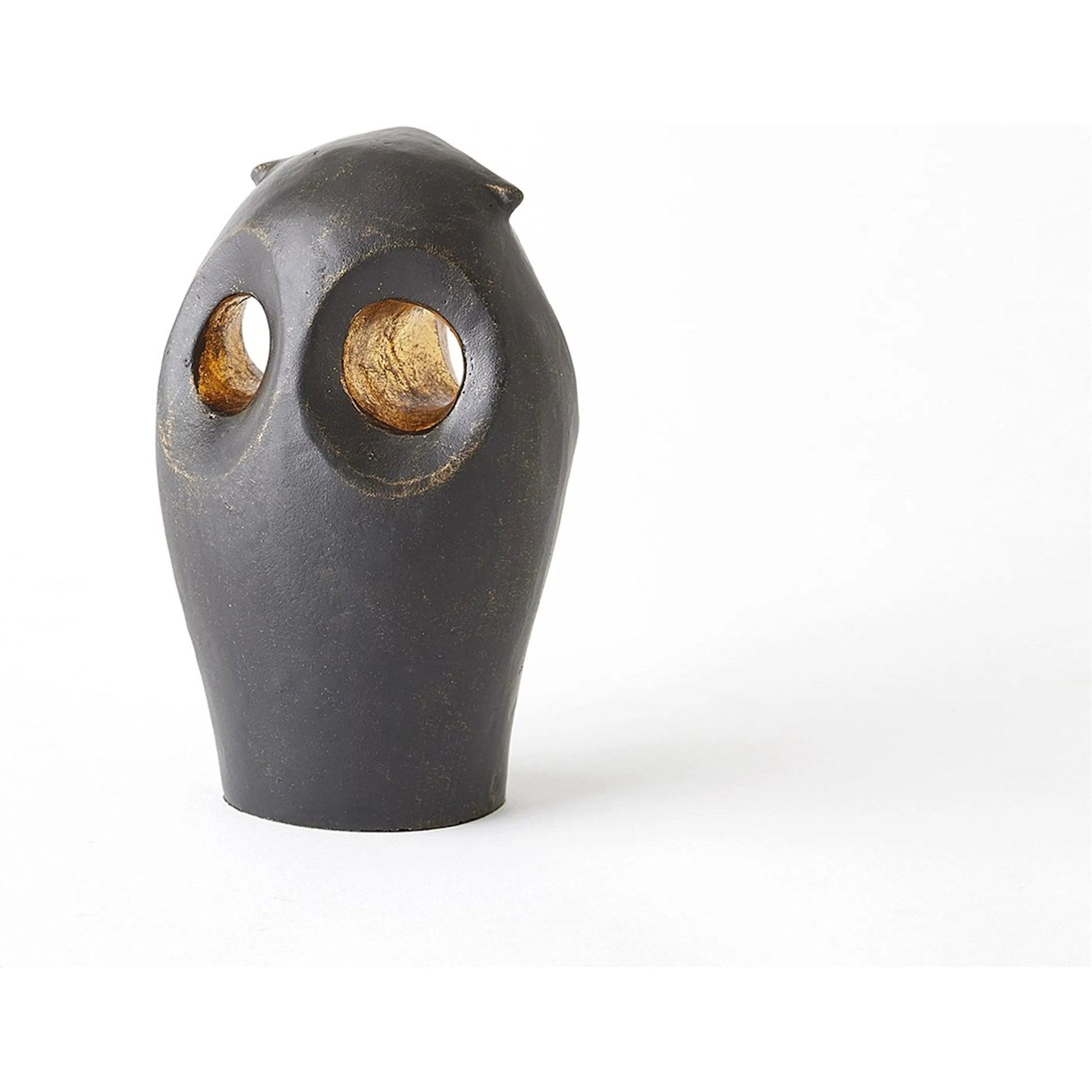 Gold Leafed Owl by Global Views in gold and bronze. Made from unique in a modern style.