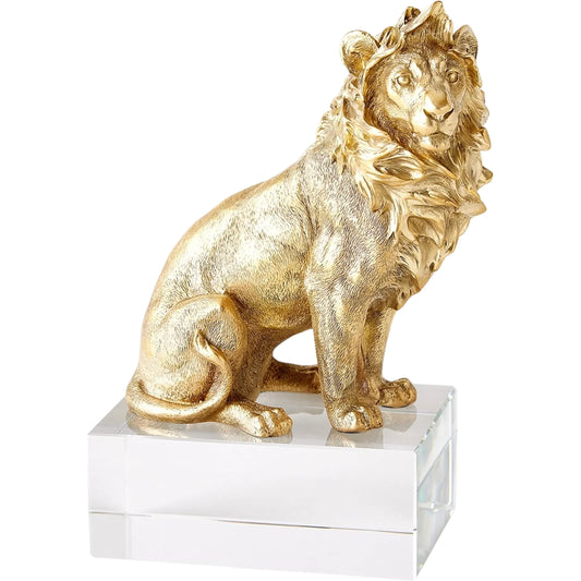 Lion Brass Sculpture by Global Views in brass. Made from unique in a unique style.