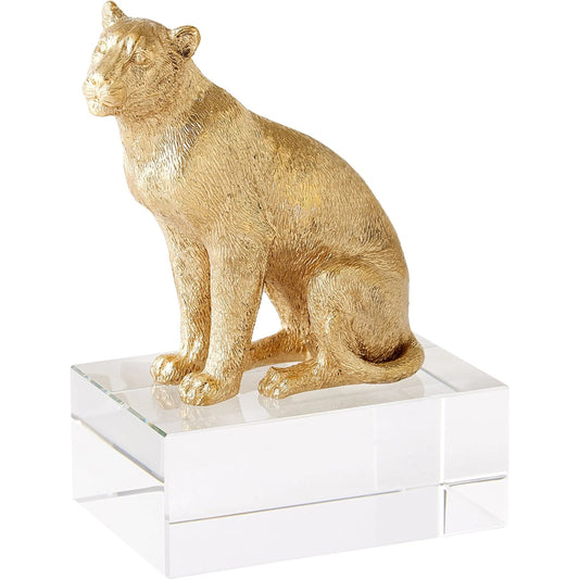 Lion Brass Sculpture by Global Views in brass. Made from unique in a modern style.