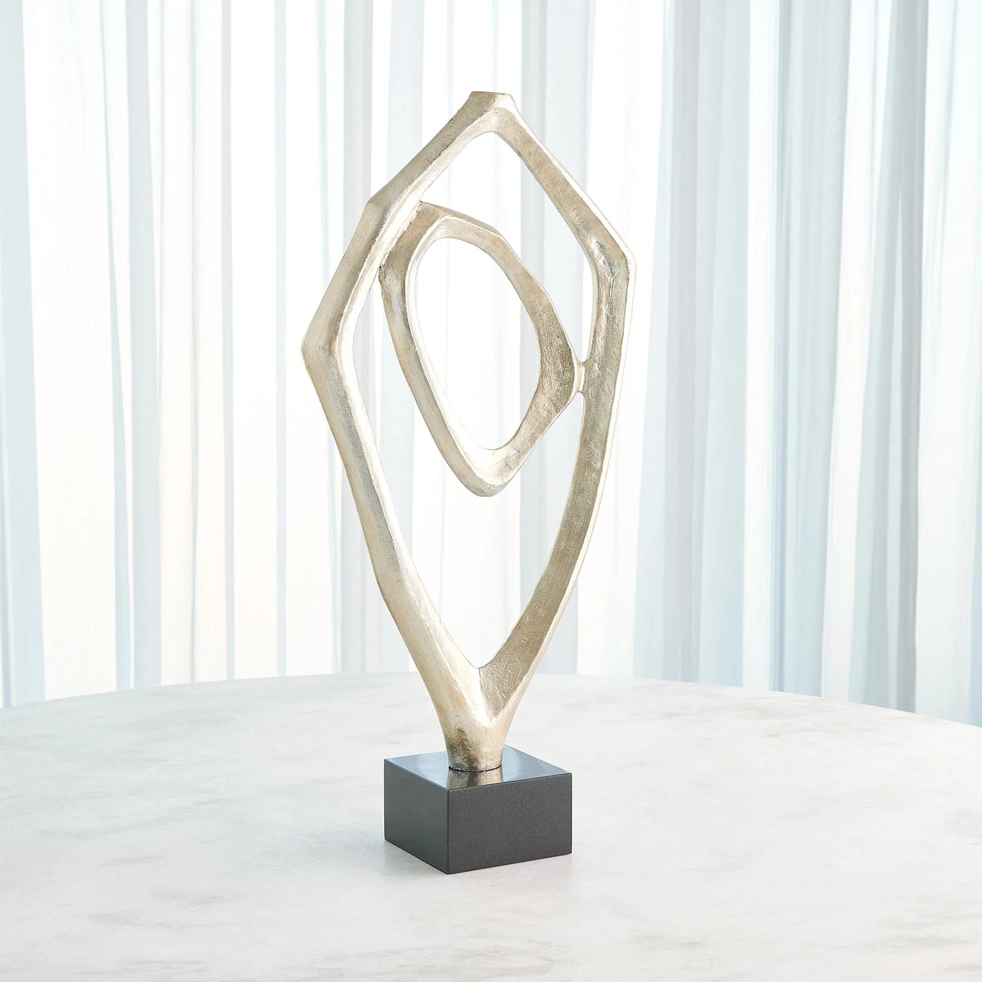 Interplay Sculpture by Global Views in marble. Made from unique in a modern style.