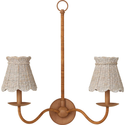 Annabelle Tapered Chandelier Shade by Currey and Company. Made from seagrass in a cottage & farmhouse style.