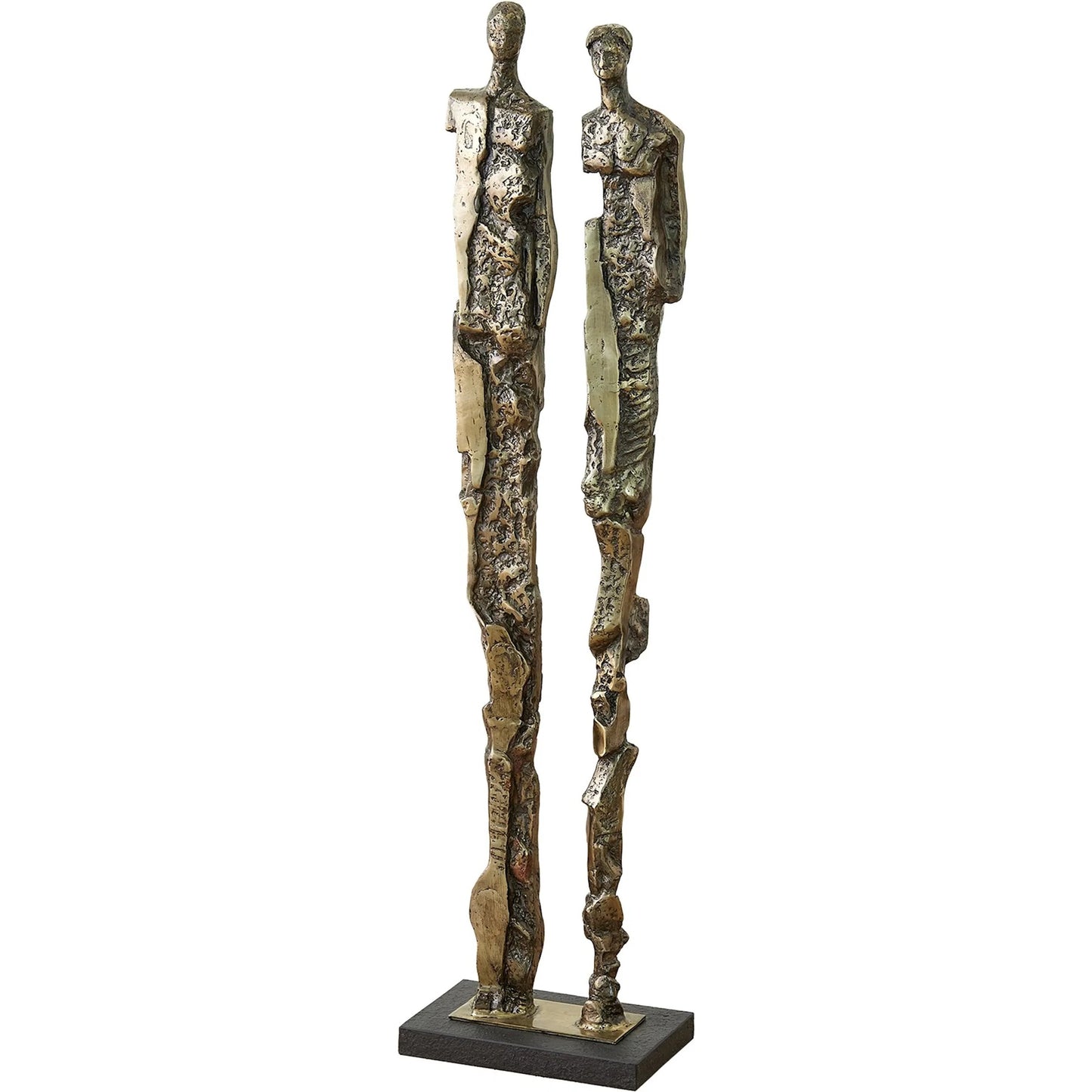 002 SI-2323012 | Additional Silo | Abstract Couple Sculpture by Global Views in brass. Made from unique in a modern style.