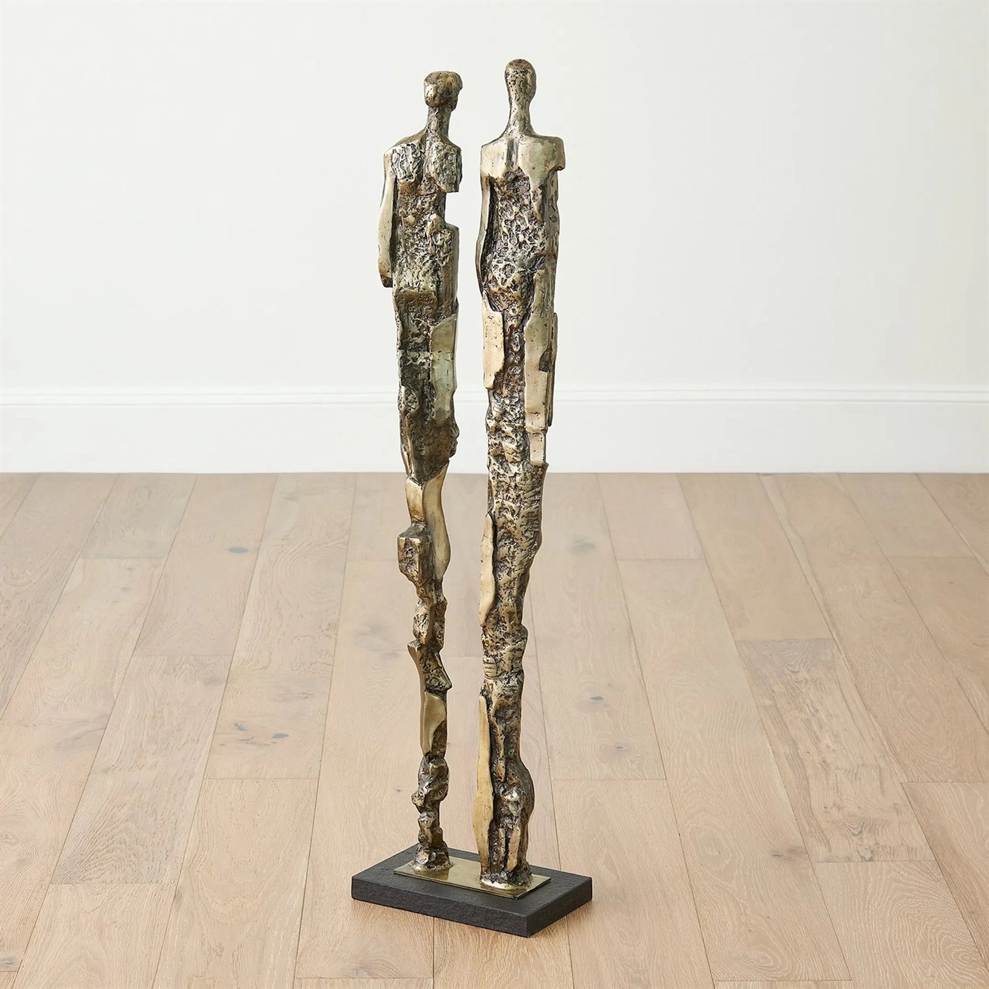 Abstract Couple Sculpture by Global Views in brass. Made from unique in a modern style.