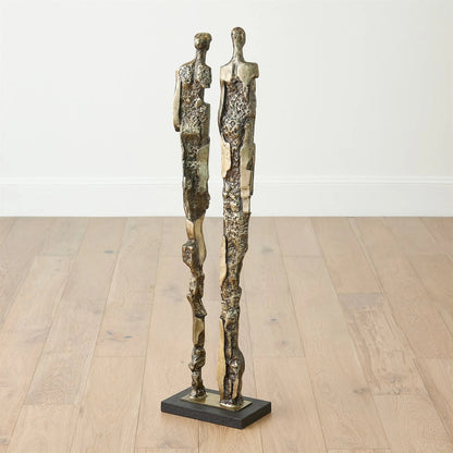 Abstract Couple Sculpture by Global Views in brass. Made from unique in a modern style.