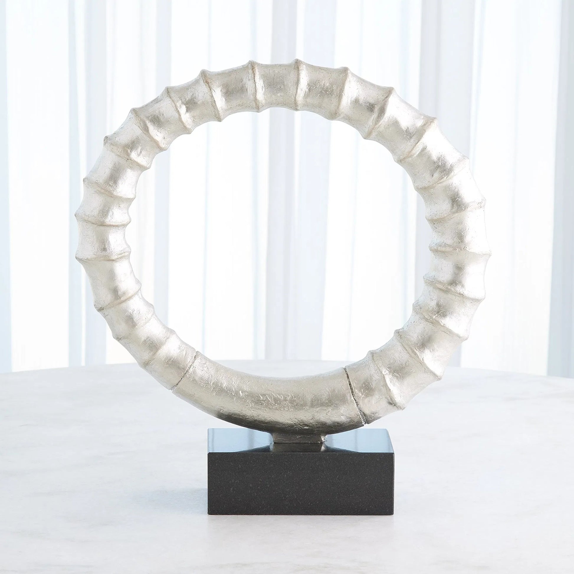 Infinity Horn Sculpture by Global Views in marble. Made from unique in a modern style.